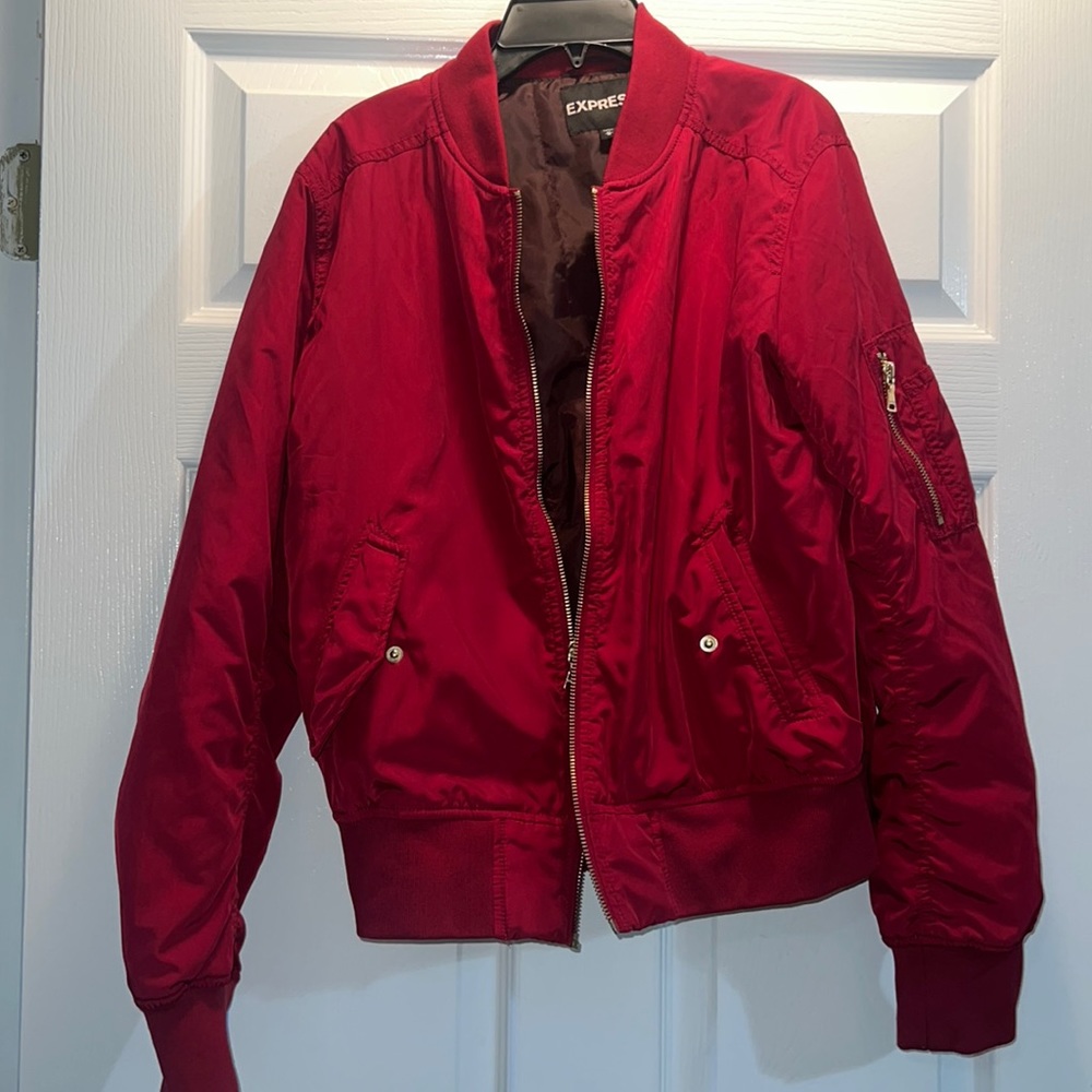 Express red bomber jacket